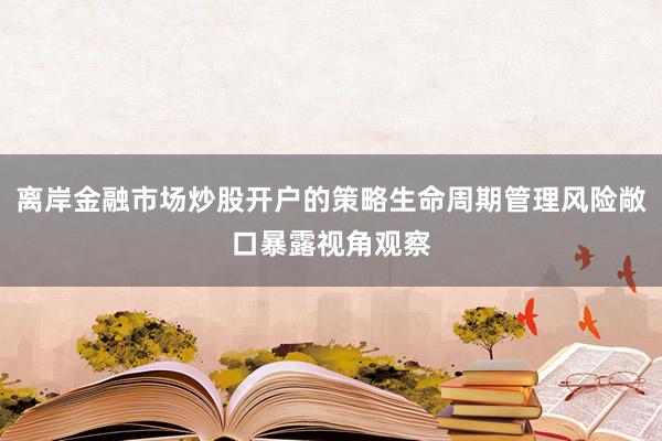 离岸金融市场炒股开户的策略生命周期管理风险敞口暴露视角观察
